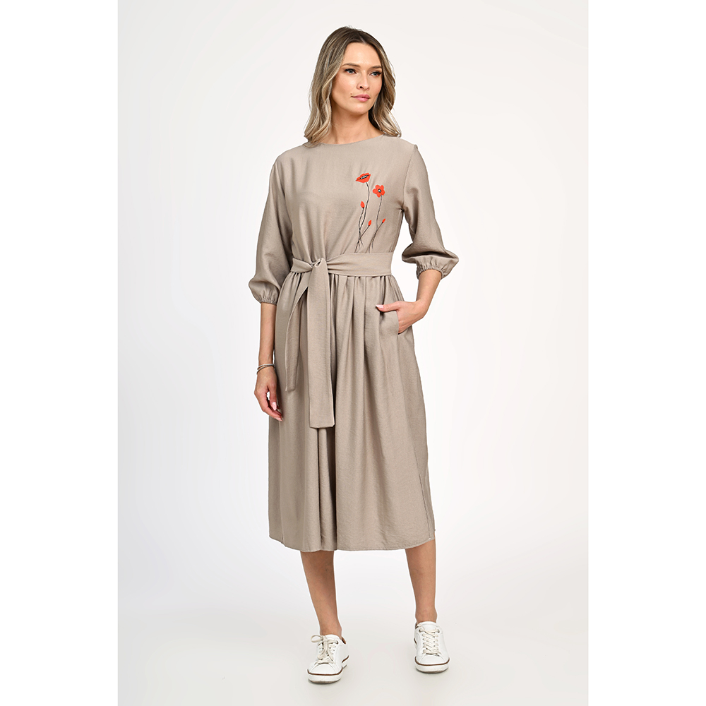 Rochie Dama, Eranthe, Painting V311, cu Pictura Realizata Manual - 2 | YEO